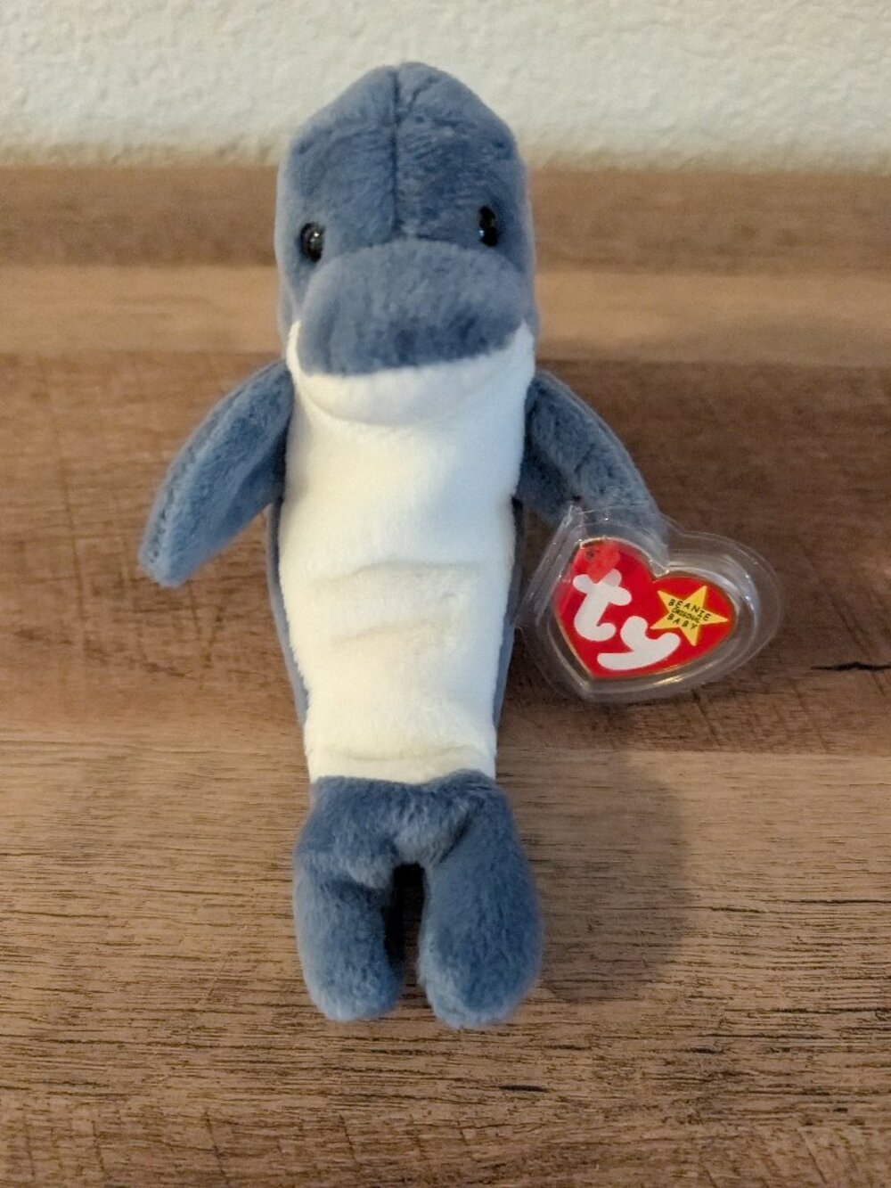 TY Beanie Baby “Echo” Dolphin 🐬 | Vintage Plush w/ Tag Protector 1996